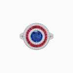 Load image into Gallery viewer, Vintage-Inspired Multi-Halo Gemstone Ring