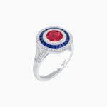 Load image into Gallery viewer, Vintage-Inspired Multi-Halo Gemstone Ring