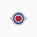 Load image into Gallery viewer, Vintage-Inspired Multi-Halo Gemstone Ring