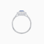 Load image into Gallery viewer, Art Deco Style Asscher Cut Halo Engagement Ring with Diamond