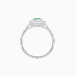 Load image into Gallery viewer, Art Deco Style Asscher Cut Halo Engagement Ring with Diamond