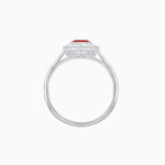 Load image into Gallery viewer, Art Deco Style Asscher Cut Halo Engagement Ring with Diamond
