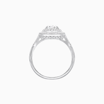 Load image into Gallery viewer, Art Deco Inspired Pear Cut Double Halo Ring with Baguette Diamonds