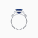 Load image into Gallery viewer, Emerald-Cut Engagement Ring with Tapered Baguette Side Stones