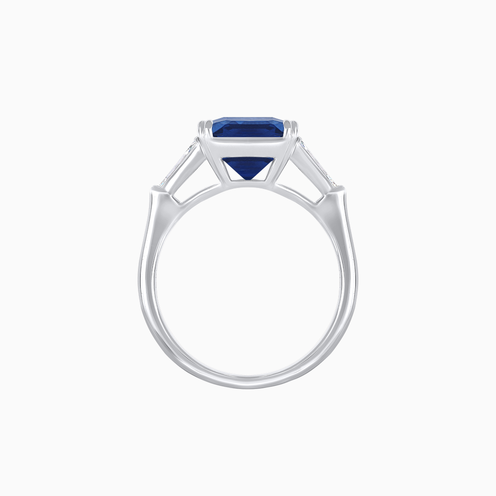 Emerald-Cut Engagement Ring with Tapered Baguette Side Stones