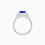 Load image into Gallery viewer, Vintage Inspired Heart Shape Halo Ring with Baguette Diamonds
