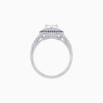Load image into Gallery viewer, Vintage Inspired Pear Cut Double Halo Gemstone &amp; Diamond Ring