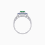 Load image into Gallery viewer, Vintage Inspired Pear Cut Double Halo Gemstone &amp; Diamond Ring
