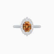 18K White Gold Sphene and Diamond Ring – Classic Collection