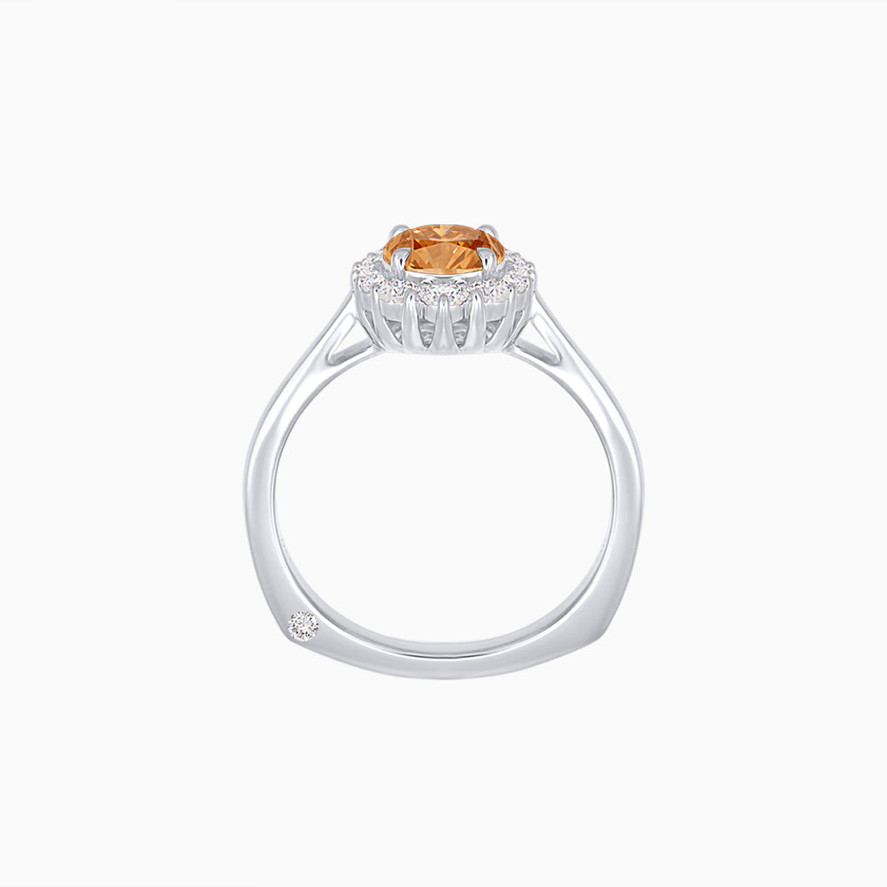 18K White Gold Sphene and Diamond Ring – Classic Collection