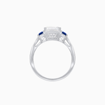 Load image into Gallery viewer, Art Deco Inspired Emerald Cut Three-Stone Ring with Tapered Baguettes