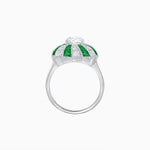 Load image into Gallery viewer, Art Deco Inspired Oval Sunburst Cocktail Ring with Calibré-Cut Gemstones