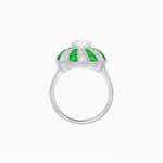 Load image into Gallery viewer, Art Deco Inspired Oval Sunburst Cocktail Ring with Calibré-Cut Gemstones