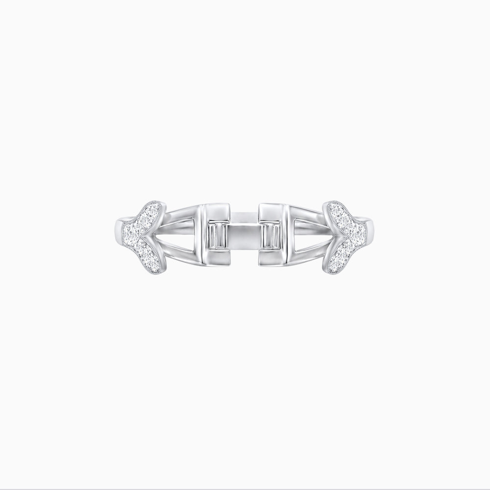 Art Deco Inspired Convertible Marquise Double Halo Ring Pendant