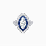 Load image into Gallery viewer, Art Deco Inspired Convertible Marquise Double Halo Ring Pendant