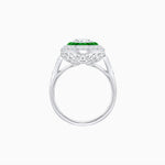 Load image into Gallery viewer, Art Deco Inspired Convertible Marquise Double Halo Ring Pendant