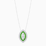 Load image into Gallery viewer, Art Deco Inspired Convertible Marquise Double Halo Ring Pendant