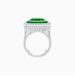 Load image into Gallery viewer, Double Halo Art Deco Style Convertible Ring Pendant with Cushion Cut Center Stone