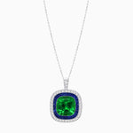 Load image into Gallery viewer, Double Halo Art Deco Style Convertible Ring Pendant with Cushion Cut Center Stone