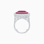 Load image into Gallery viewer, Double Halo Art Deco Style Convertible Ring Pendant with Cushion Cut Center Stone