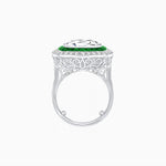 Load image into Gallery viewer, Double Halo Art Deco Style Convertible Ring Pendant with Cushion Cut Center Stone