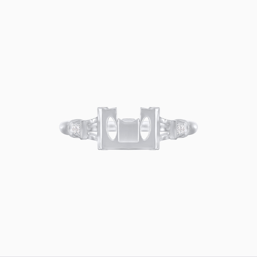 Art Deco Inspired Convertible Oval Double Halo Ring Pendant