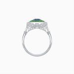 Load image into Gallery viewer, Art Deco Inspired Convertible Oval Double Halo Ring Pendant