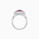 Load image into Gallery viewer, Art Deco Inspired Convertible Oval Double Halo Ring Pendant