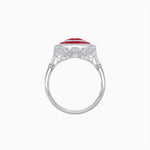 Load image into Gallery viewer, Art Deco Inspired Convertible Oval Double Halo Ring Pendant