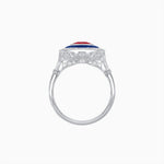 Load image into Gallery viewer, Art Deco Inspired Convertible Oval Double Halo Ring Pendant