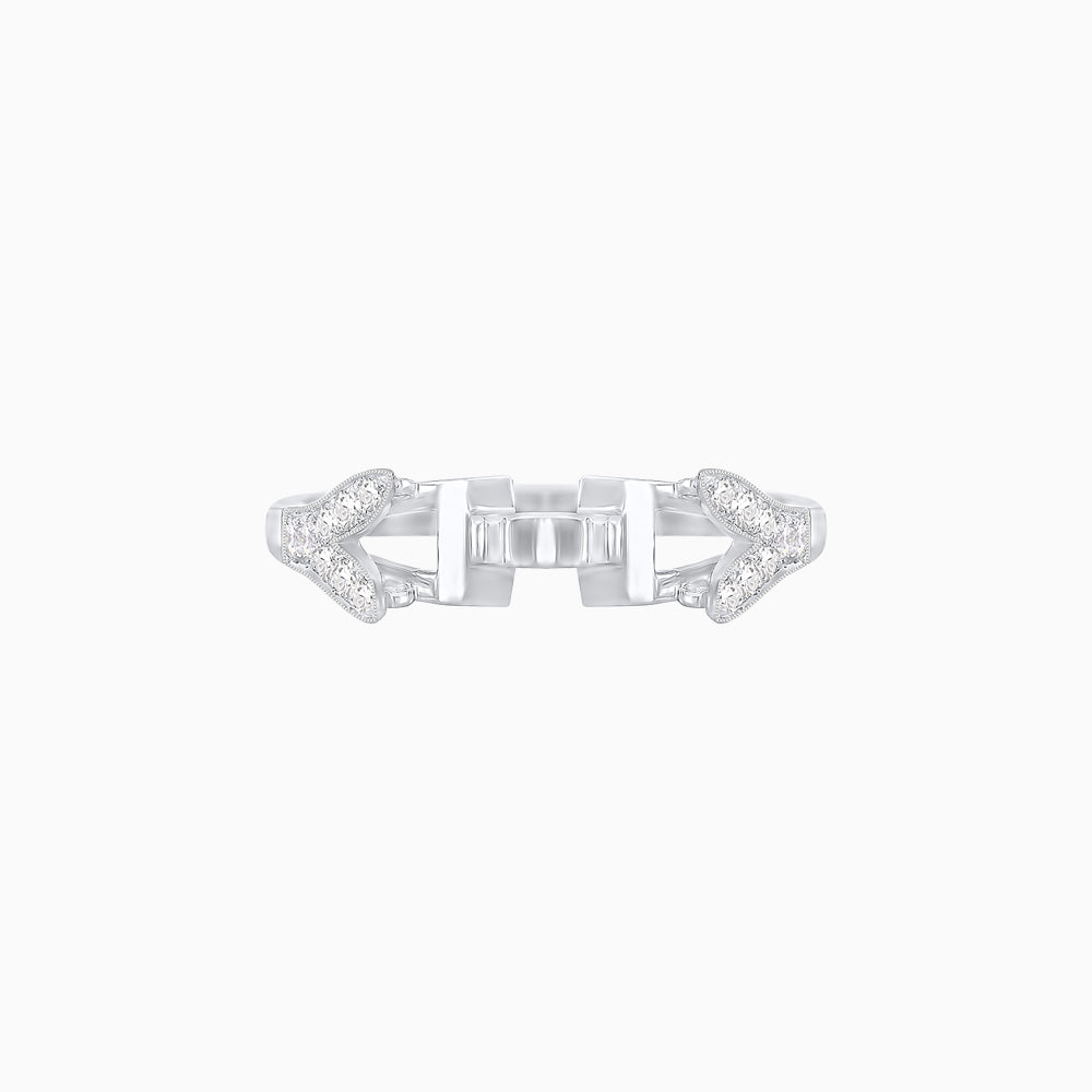 Art Deco Inspired Convertible Pear Double Halo Ring Pendant