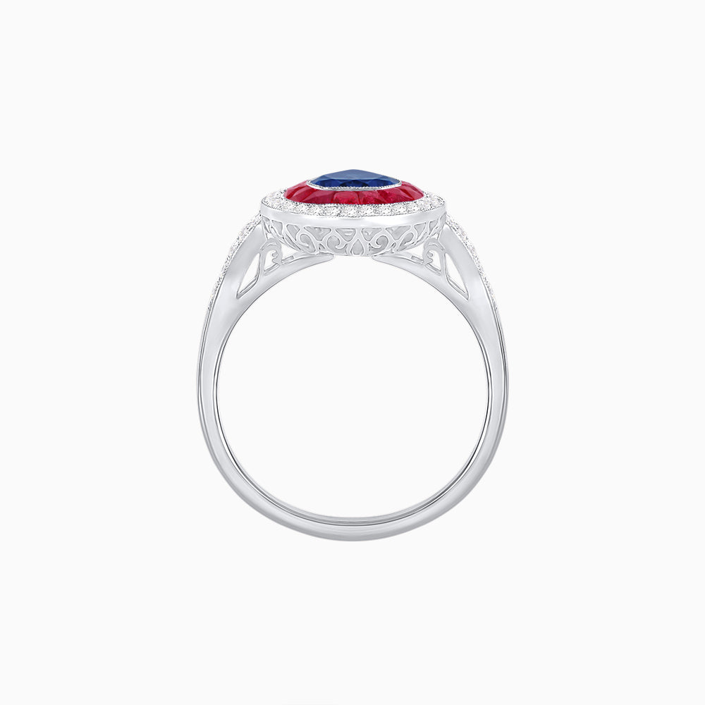Art Deco Inspired Convertible Pear Double Halo Ring Pendant