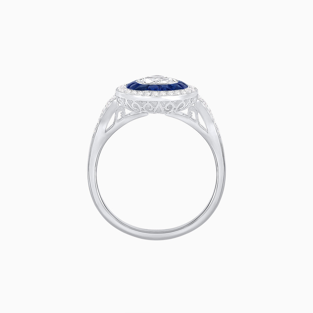 Art Deco Inspired Convertible Pear Double Halo Ring Pendant