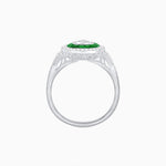 Load image into Gallery viewer, Art Deco Inspired Convertible Pear Double Halo Ring Pendant