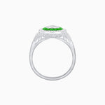Load image into Gallery viewer, Art Deco Inspired Convertible Pear Double Halo Ring Pendant