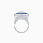 Load image into Gallery viewer, Art Deco Inspired Convertible Emerald Cut Double Halo Ring Pendant