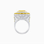 Load image into Gallery viewer, Art Deco Inspired Convertible Emerald Cut Double Halo Ring &amp; Pendant
