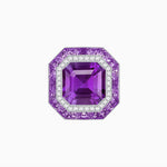 Load image into Gallery viewer, Art Deco Inspired Convertible Emerald Cut Double Halo Ring &amp; Pendant