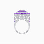 Load image into Gallery viewer, Art Deco Inspired Convertible Emerald Cut Double Halo Ring &amp; Pendant