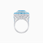 Load image into Gallery viewer, Art Deco Inspired Convertible Emerald Cut Double Halo Ring &amp; Pendant