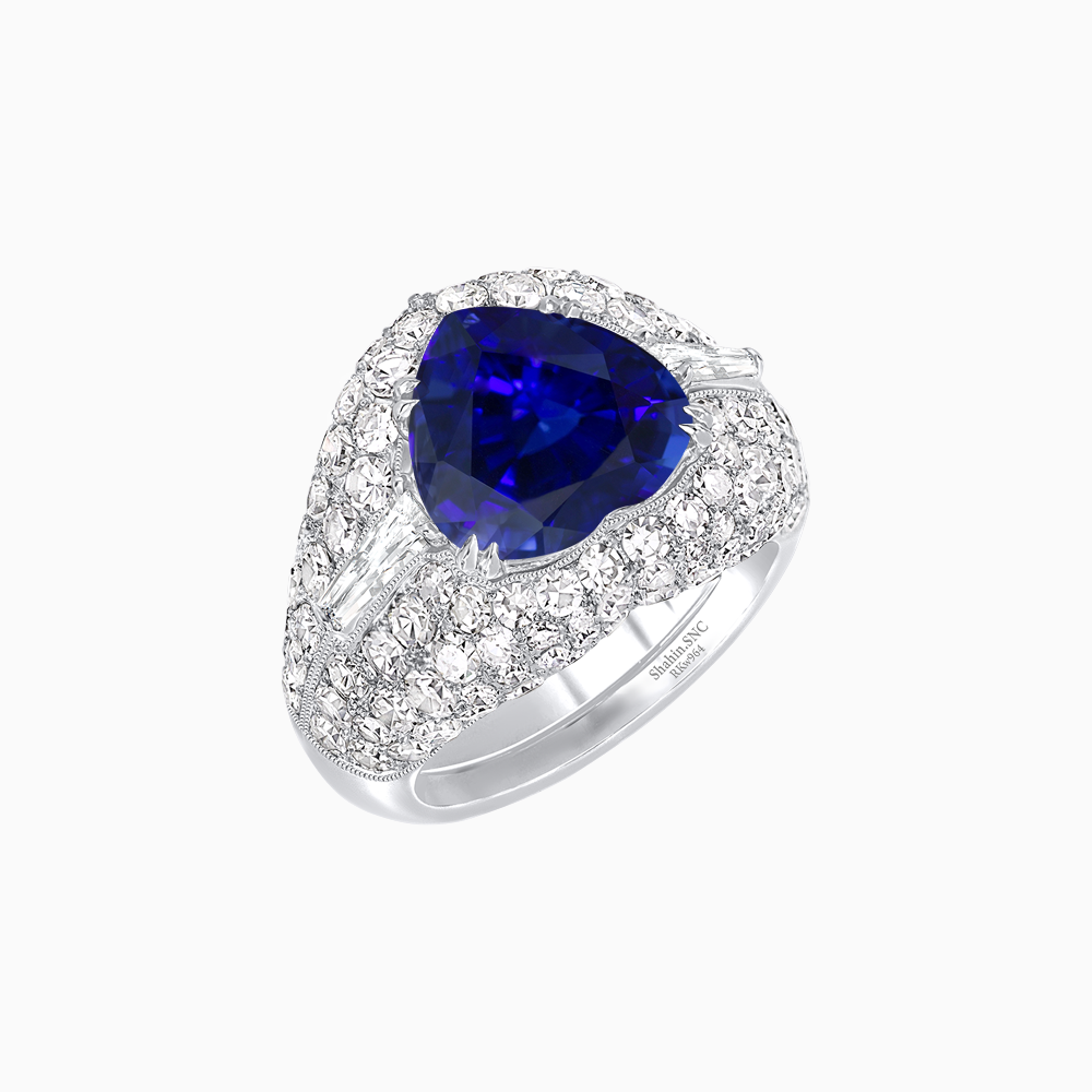 Art Deco Inspired Convertible Heart-Shaped Diamond Jacket Ring