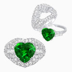 Load image into Gallery viewer, Art Deco Inspired Convertible Heart-Shaped Diamond Jacket Ring