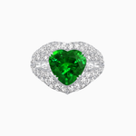 Load image into Gallery viewer, Art Deco Inspired Convertible Heart-Shaped Diamond Jacket Ring