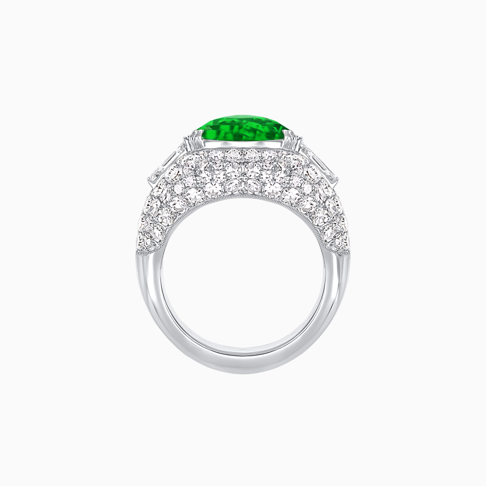 Art Deco Inspired Convertible Heart-Shaped Diamond Jacket Ring