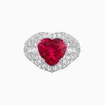 Load image into Gallery viewer, Art Deco Inspired Convertible Heart-Shaped Diamond Jacket Ring