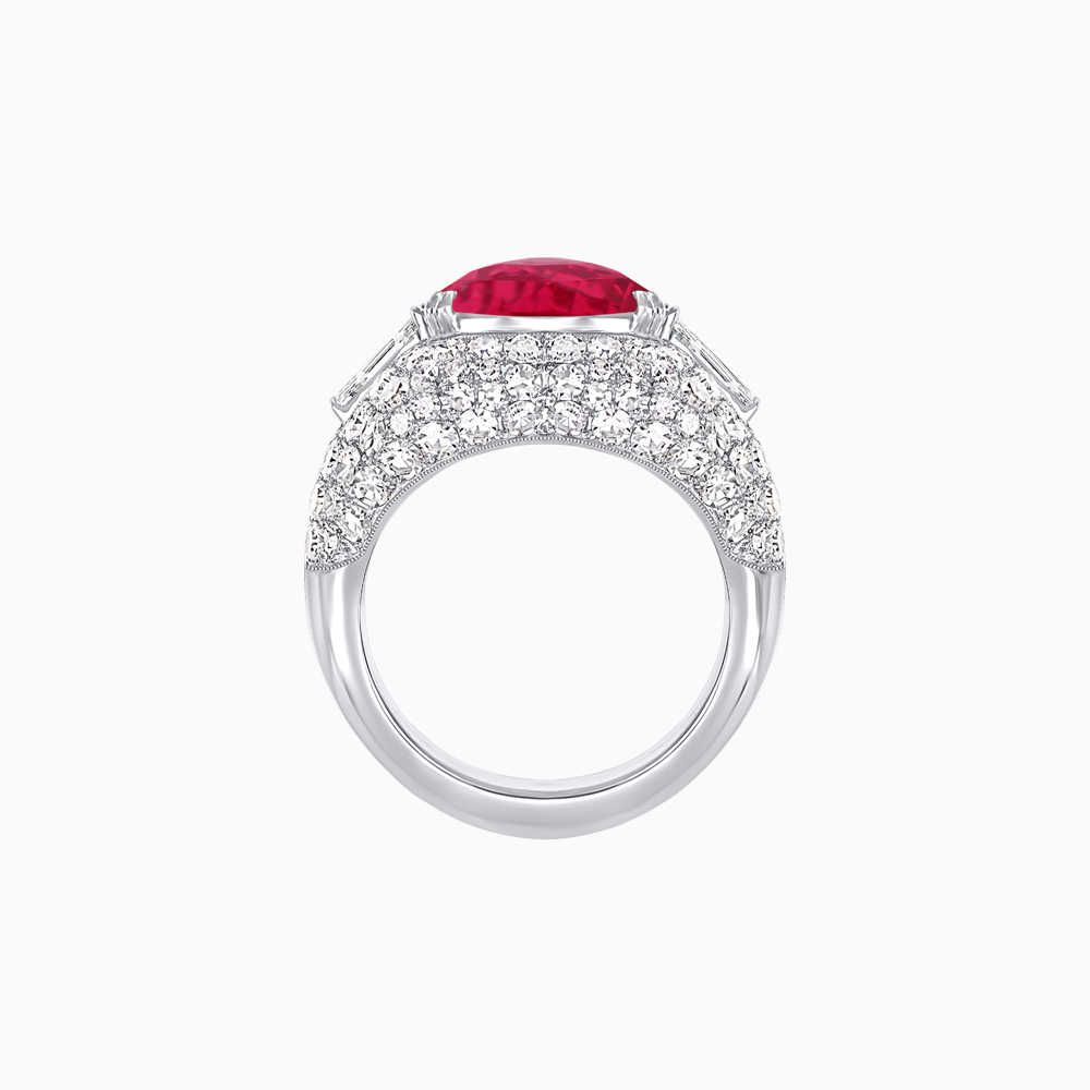 Art Deco Inspired Convertible Heart-Shaped Diamond Jacket Ring