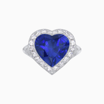 Load image into Gallery viewer, Vintage Inspired Heart Halo Ring with Textured Shank