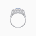 Load image into Gallery viewer, Vintage Inspired Heart Halo Ring with Textured Shank