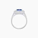 Load image into Gallery viewer, Vintage Inspired Round Cut Swirl Halo Diamond Ring