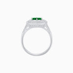 Load image into Gallery viewer, Vintage Inspired Round Cut Swirl Halo Diamond Ring